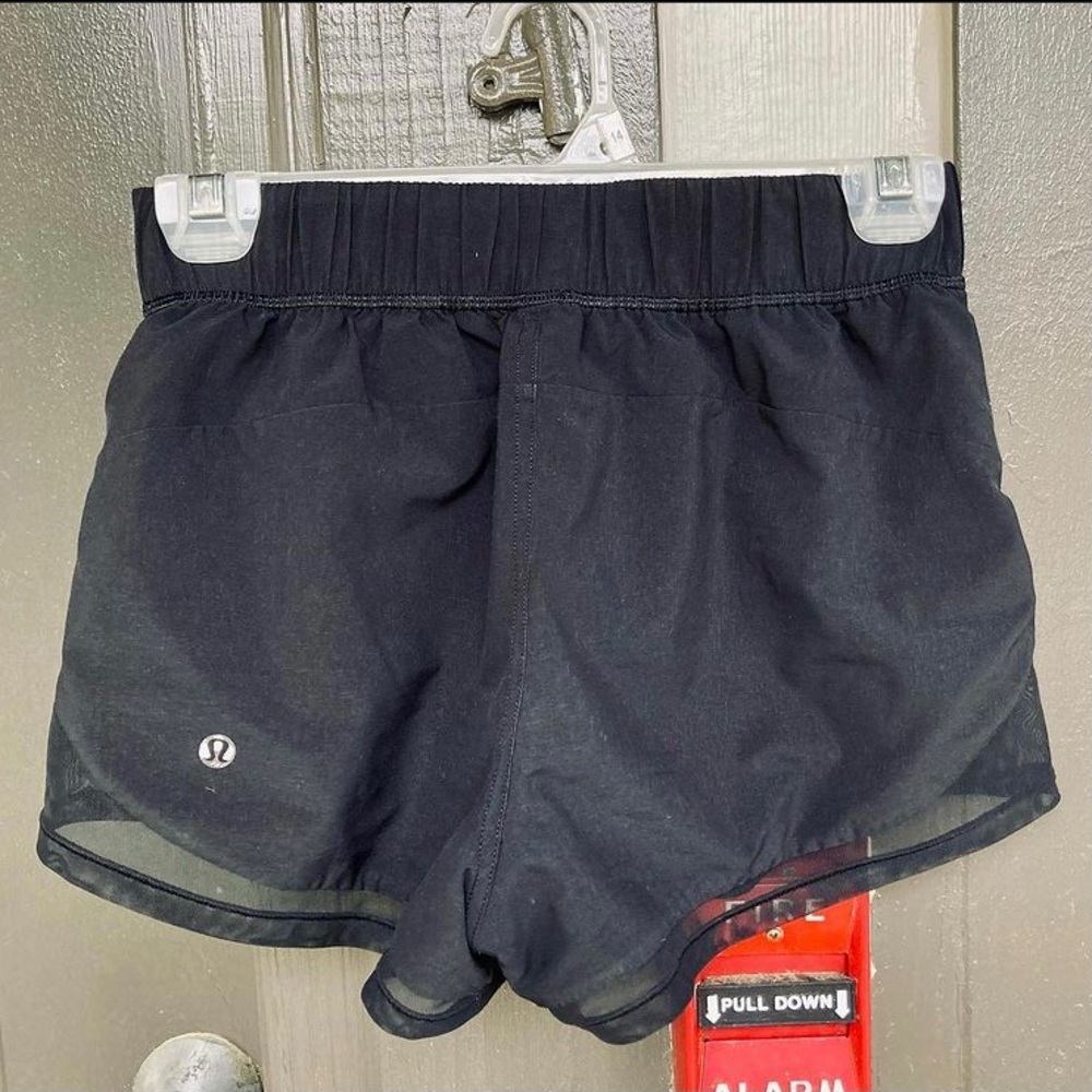 Black/Blue Lululemon Reversible 2.5” Shorts